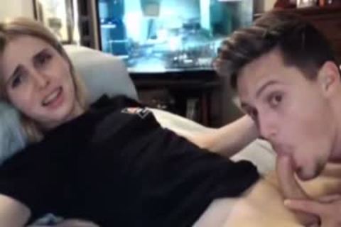 blonde shemale acquires Sucked By Her Boyfriend