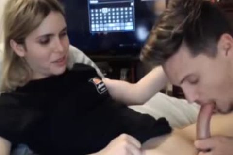 blonde tranny irrumation-job From Hubby web camera