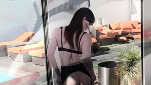 TransAngels.com: Brunette Natalie Mars takes a large dildo