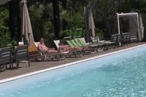 Raphaella Ferrari Takes Two schlongs By The Pool
