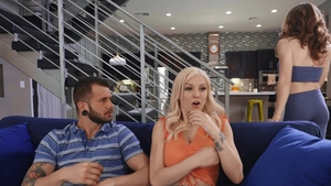 TransAngels.com - Izzy Wilde wearing jeans rimjob in the bed