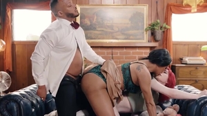 MODERN-DAY SINS - Jessy Dubai And Dillon Diaz Buttfuck Their new Babysitter Ella Hollywood