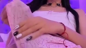 lengthy Haired Transgirl Jerks Off Her monstrous Monster penis On webcam