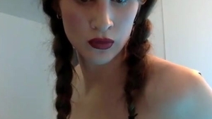 tiny love muffins American brunette hair Transgirl With small 10-Pounder Webcams Solo