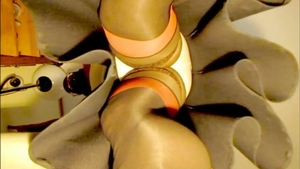 BlueGirl70 sexy Red stockings Upskirt