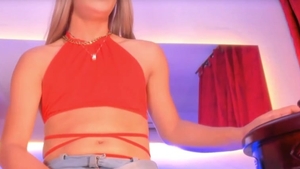 ladyboy Masturbating Massively Her massive rod